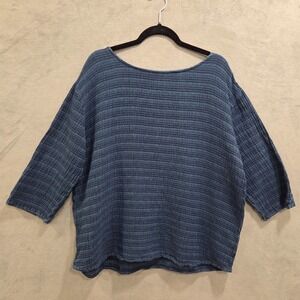 J Jill Horizontal Ribbed Oversized Pullover Women's NO SIZE‎ TAG Cotton Casual